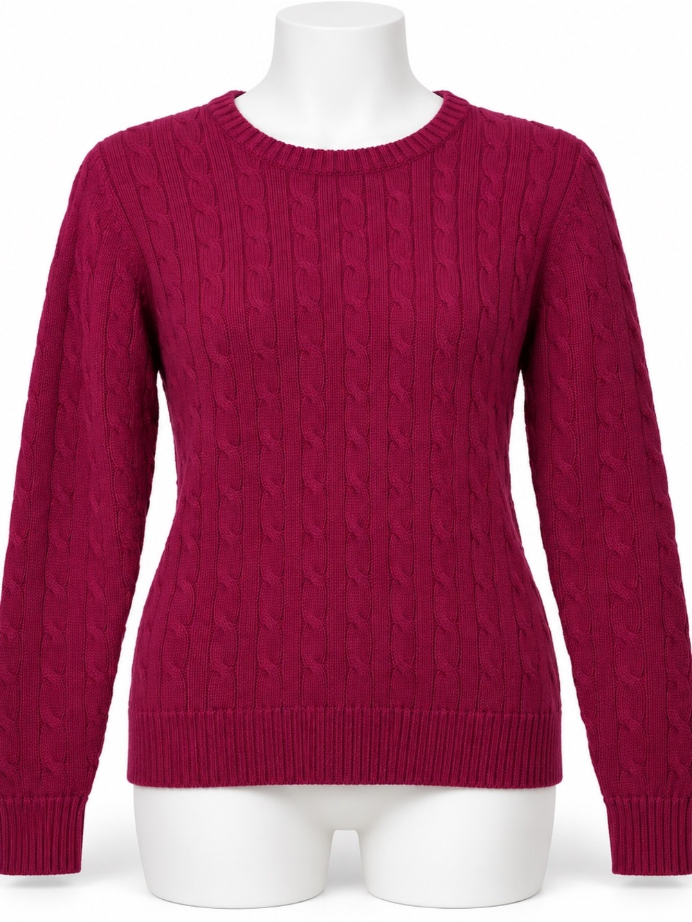Tommy Hilfiger Pink Cable Knit Crewneck Sweater Women’s XL